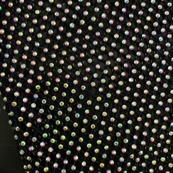 DAVID KOMA Crystal Mesh Oversized T-shirt UM 6 - Picture 6 of 12